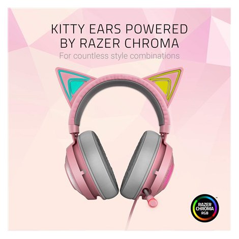 Razer Kraken Kitty Gaming Headset, Wired, Quartz Razer | Wired | On-Ear | Gaming Headset | Kraken Kitty - 4
